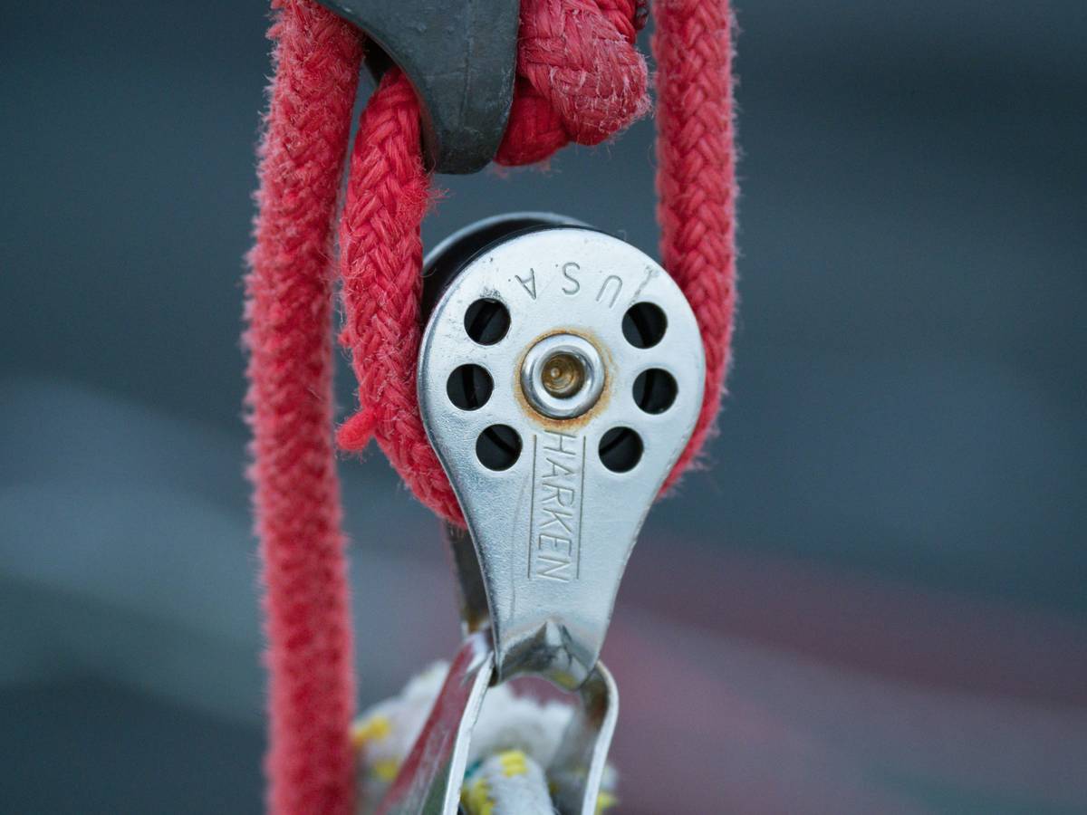 climber testing equipment climbing belay devices locking mechanism on sport route